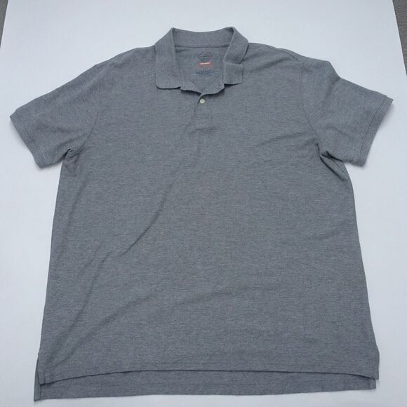 St. John's Bay Polo Shirt Mens 2XL Gray Cotton Performance Short Sleeve Pullover - Picture 1 of 5